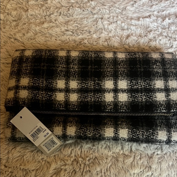 BP Black and White Plaid Clutch - Picture 1 of 4